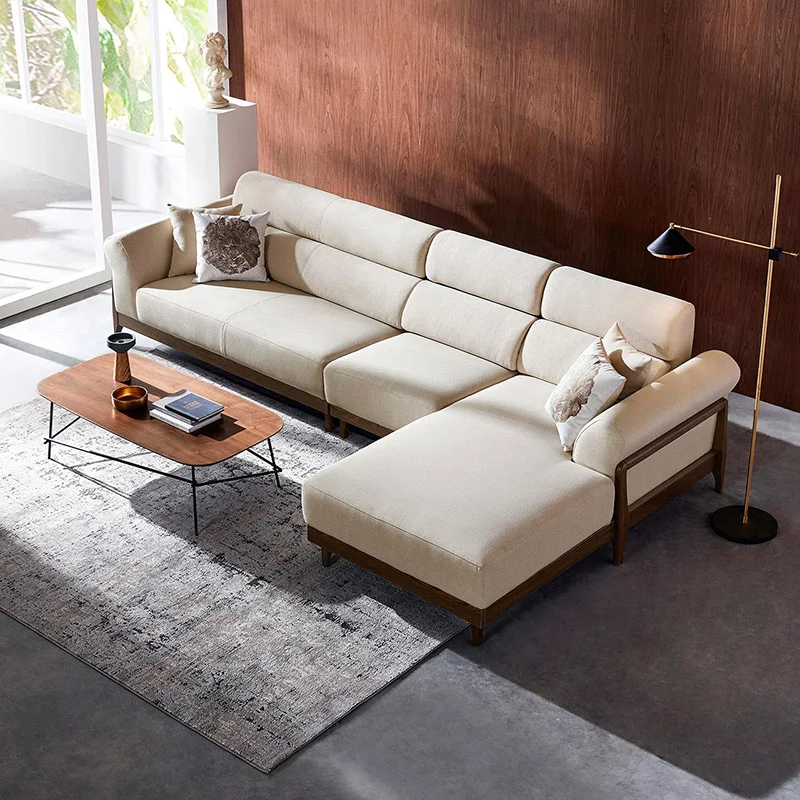 Modern Style Sofa Set Wooden Designs Classic Seating Living Room Sofa Sectional European Style Fabric