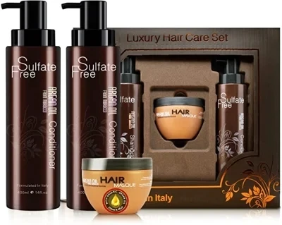 Factory Price Natural Nuspa Argan Oil Hair Care Sets Kits Organic Sulfate Free Shampoo Conditioner