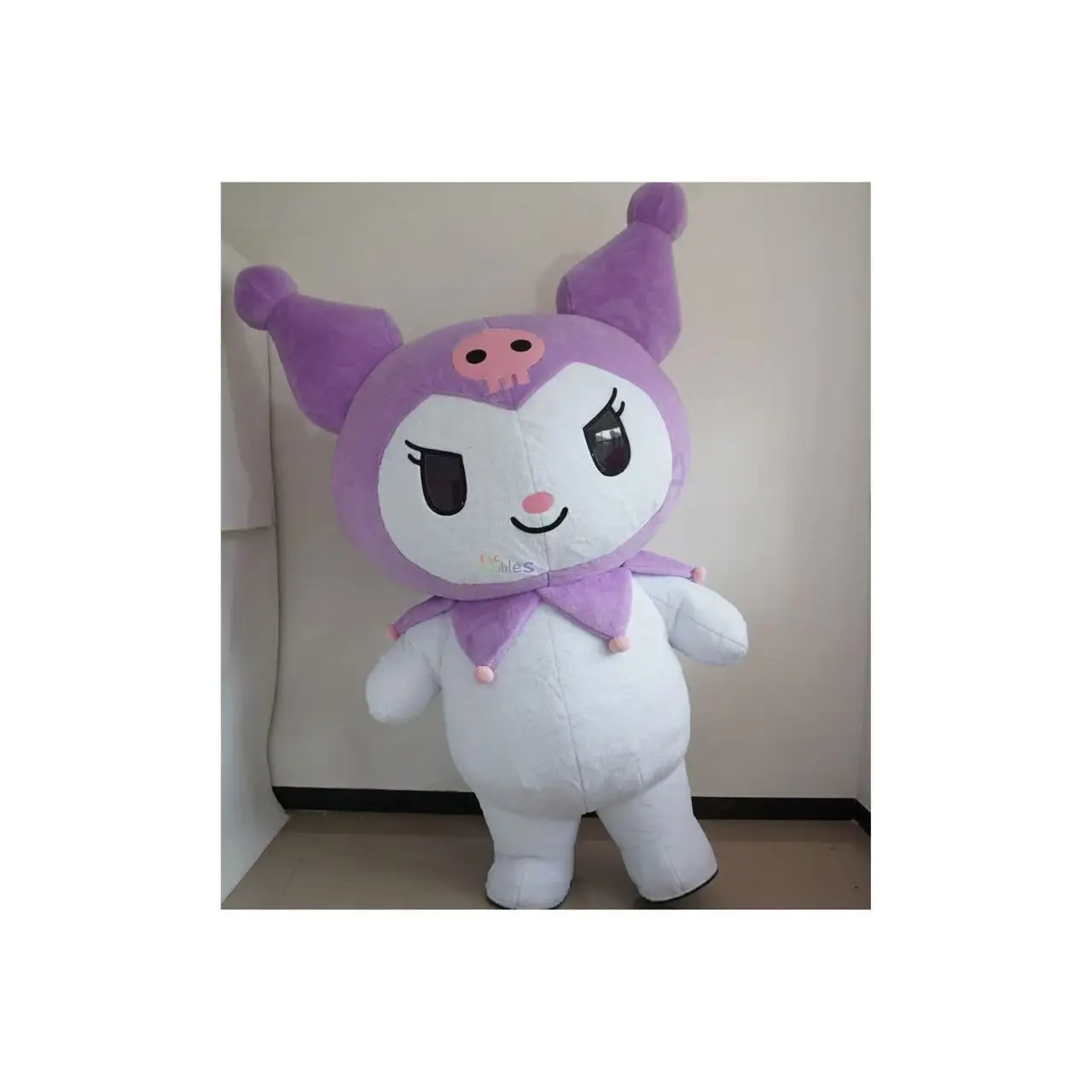2m Japan Cartoon Character Walking Purple Kuromi Inflatable Mascot Cosplay Moving Inflatable Kuromi Fur Plush Mascot Costumes
