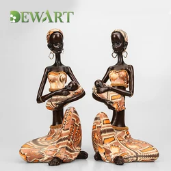 Статуи Африканской девушки из смолы, поделки, скульптура черной женщины, фигурки африканских леди, сувениры из полирезины, Африканский домашний декор