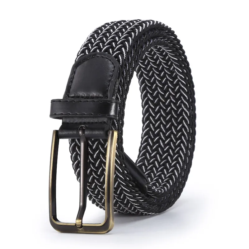 Elastic Band Belt Connection with Metal Buckles for Ladies 6 5cm Width Black Red Blue Dark Pin Color Navy Material