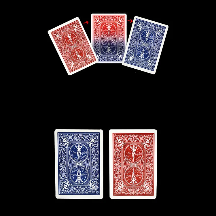 Professional Illusion Magic Card Red Card Change to Blue Card Magic Tricks Props Toy