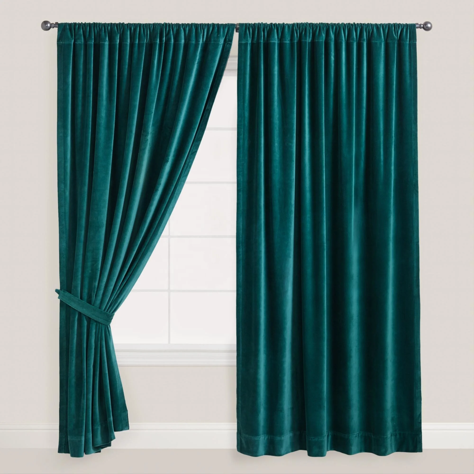 Wholesale Polyester Cotton Flexible Soft Blackout Jacquard Window Curtains For Bed Room