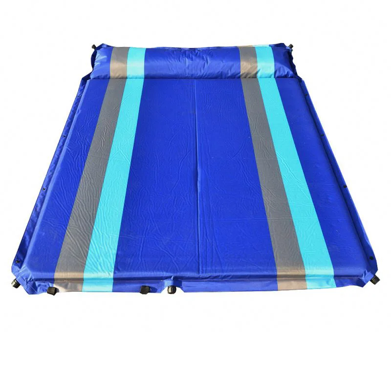 Waterproof Outdoor Air Mattress With Pillow Double Size Inflatable Airbed,High Rebound Sponge Camping Mat,Sleeping Pad