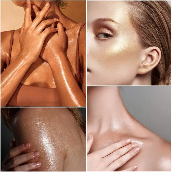 Low moq professional shimmer highlight customizable christmas highlighter vegan duochrome glitter body glitter