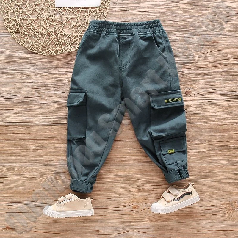 Daily Life Tech Wear Matte Black Pants Relaxed Fit Street wear Kids BoysJoggers Hip Hop High Street Leisure Trousers