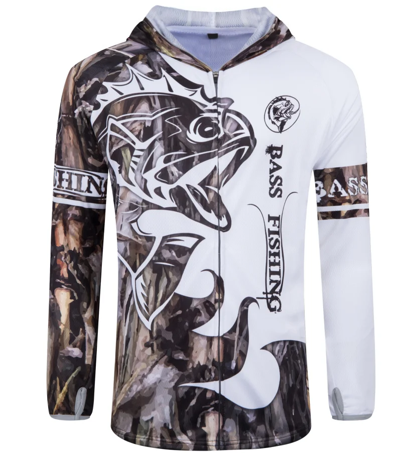 Uv Protection Performance Polyester unisex long sleeve  Fishing Shirt  Outdoor custom fishing hoody