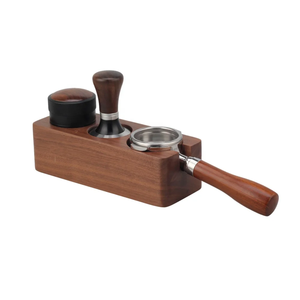 Design Coffee Stamp with Real Wood Handle, Barista Tamper