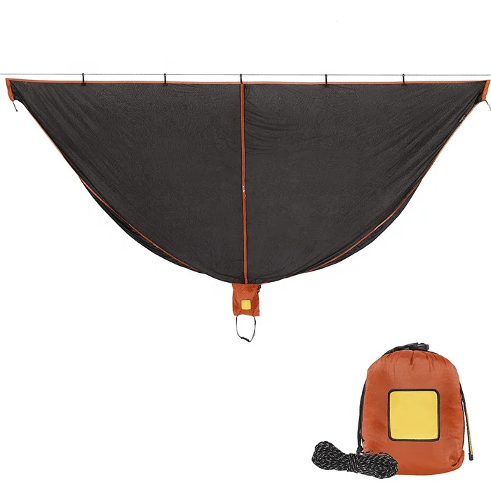 Woqi Single Lightweight 210t Polyester Camping Hammock With Mosquito Net Swings Strap Hook Single Hammock with Mosquito Net
