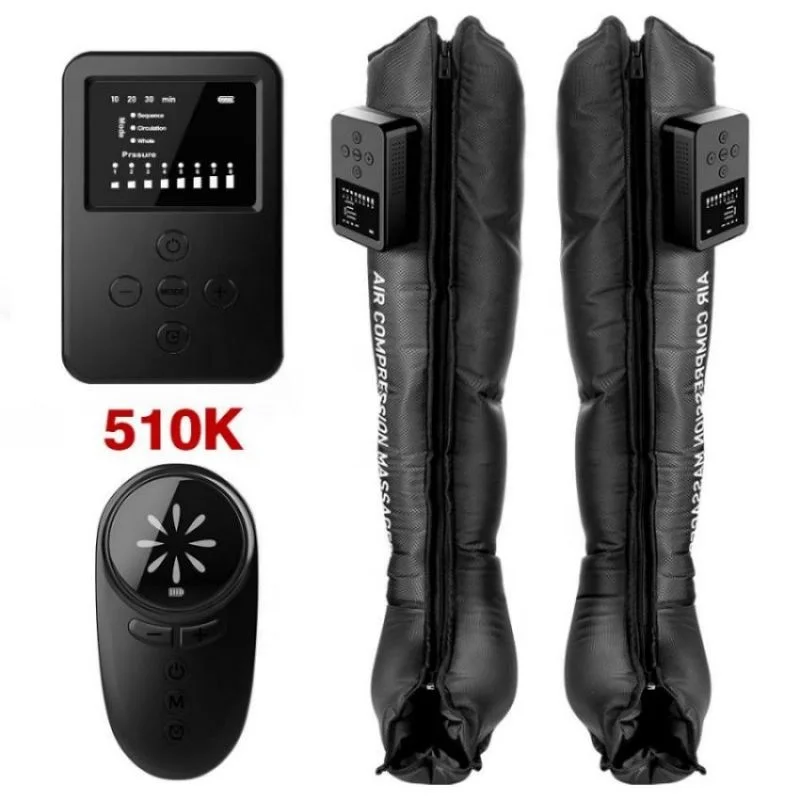 Factory Oem Odm 510K Air Compression Boots Wireless Custom Compression Boots 8 Levels Intensity Relax Air Boots Massage