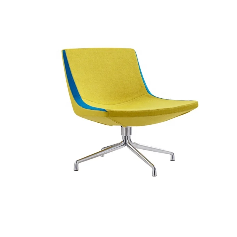 Simple design oversized yellow restaurant furniture chairs revolving chair for sale