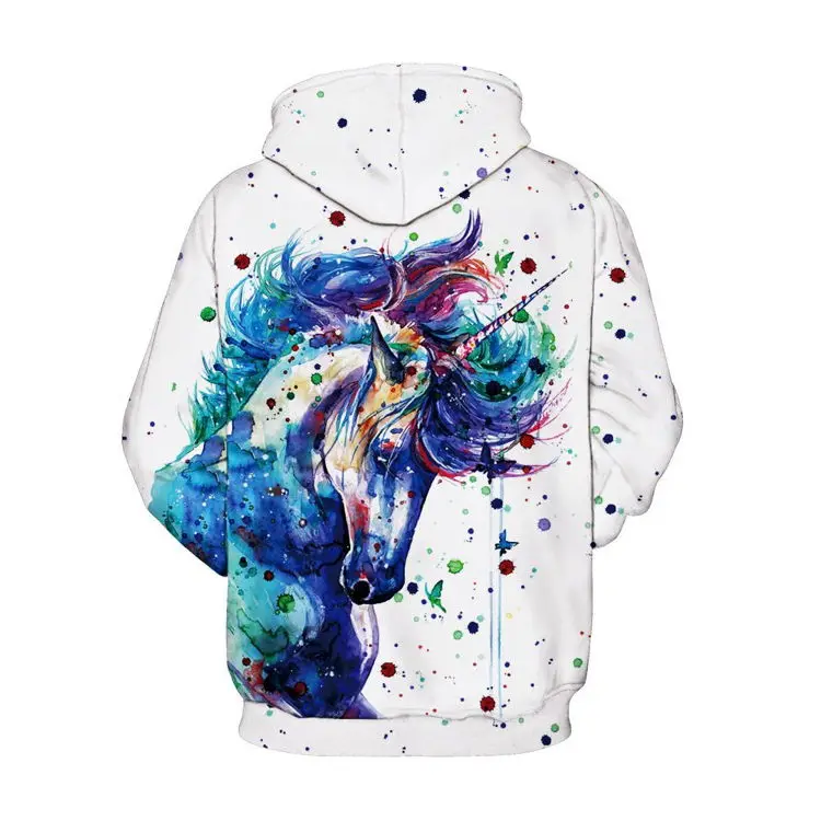 Custom Couple Polyester Sweatshirt 3D Animal Print Unisex Sweat A Capuch Pour Homm All Over Sublimated Wolf Hoodie