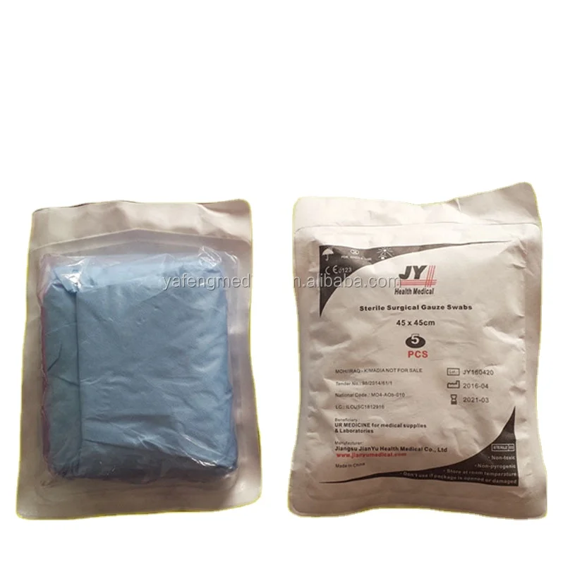 EO sterile double paper packing medical surgical lap sponge