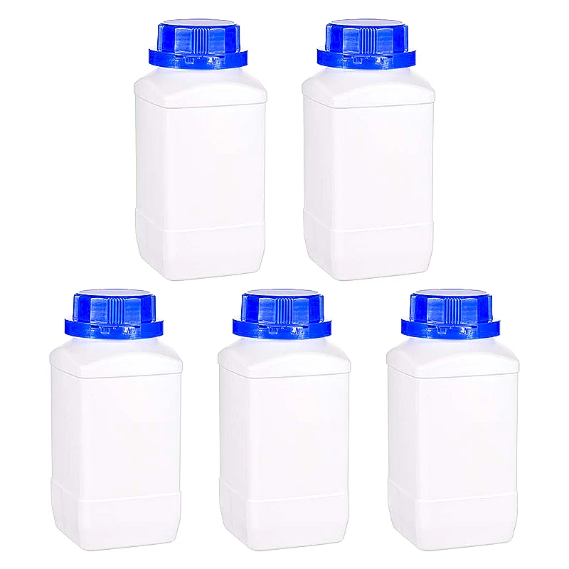 Laboratory disposables 250ml 500ml 1000ml plastic reagent bottle with blue screw cap