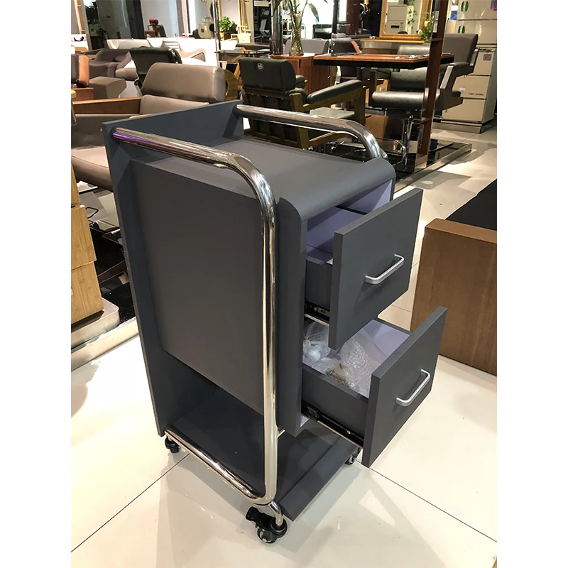 Factory Supply Beauty Salon Hairdressing Furniture Styling Hair Salon wood Trolly For Sale