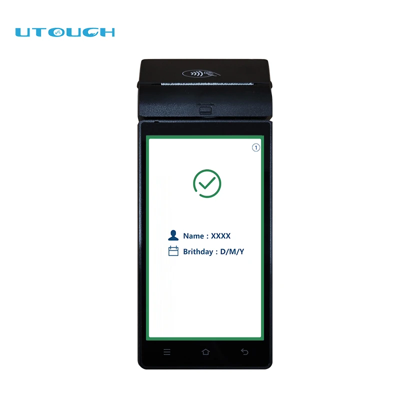 QR Code Scanner Portable PDA 5.5 Inch Android Tablet Thermal Printer