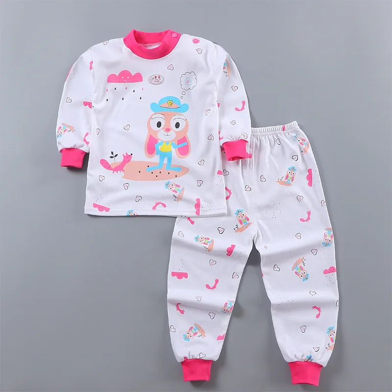 Комплект детского нижнего белья, детские длинные штаны, одежда для сна для мальчиков и девочек, хлопчатобумажные детские пижамы