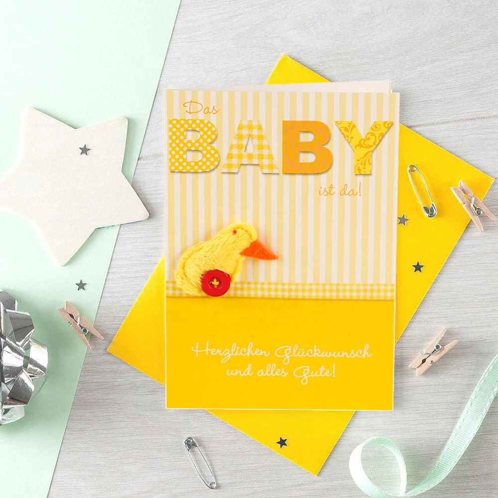 
custom baby baptism shower birthday greeting card new baby invitation card 