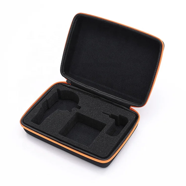 blue pu hard shell protective eva decorative camera bag case