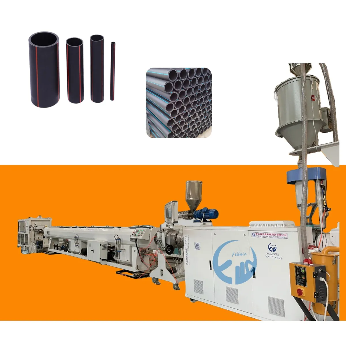 2024 PE PPR HDPE water supply pipe drainage tube making plastic extrusion tube manufacturing machine production line