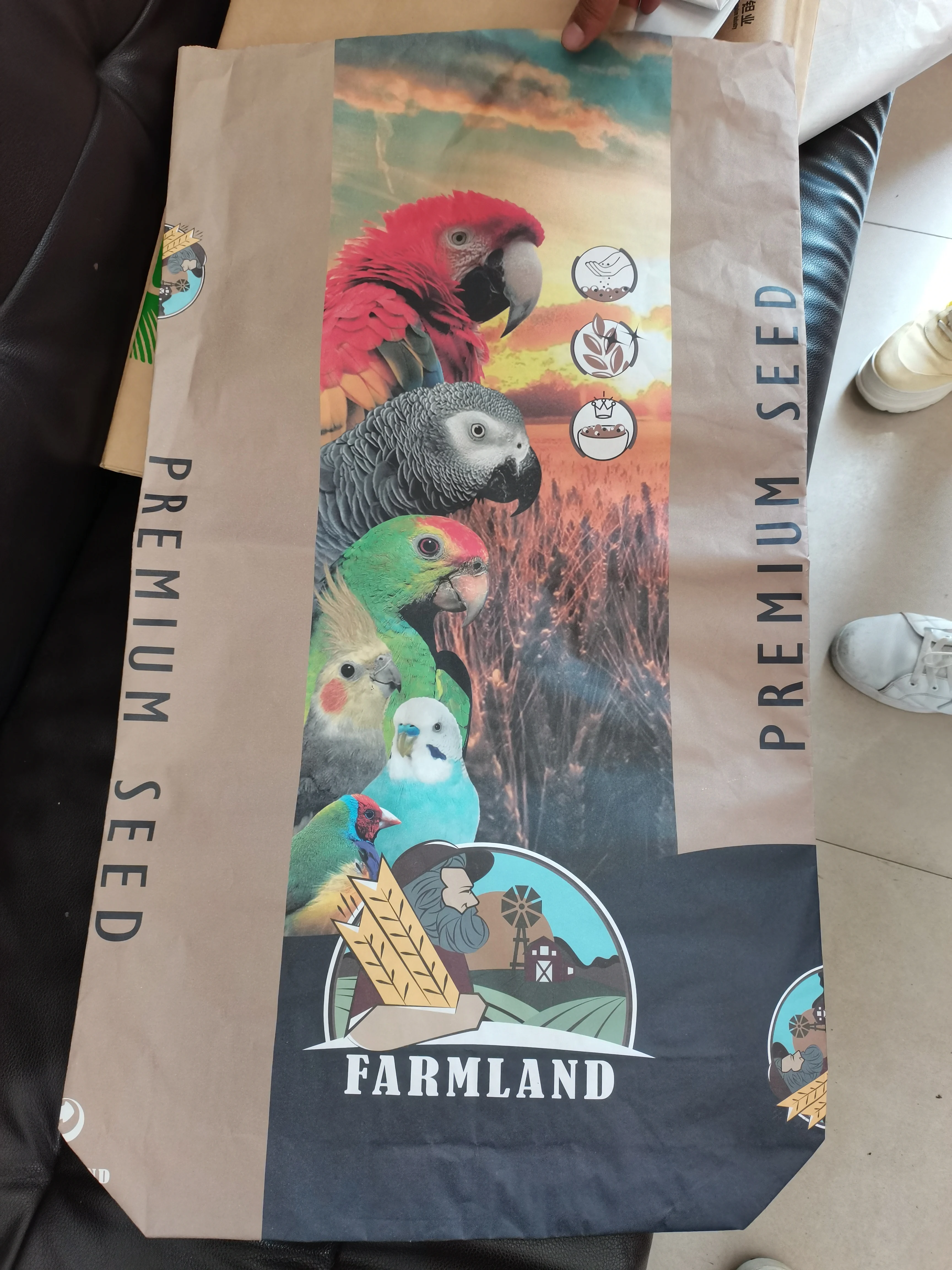 kraft Paper For Flour Milk Rice  Food grain  packaging bags