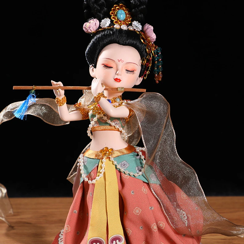 Good quality Antiquity ornament Handmade Cultrural Doll Dunhuang Flying Fairy Chinese  Beijing Silk Dolls