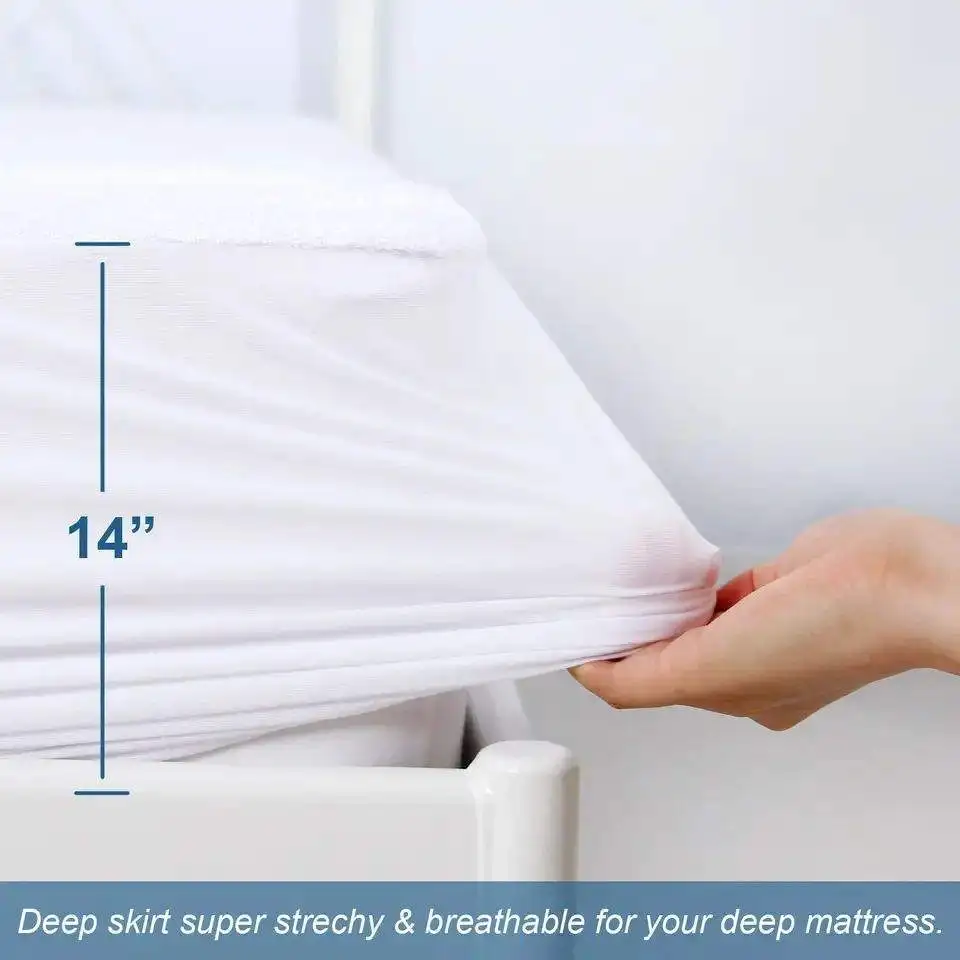 King Double Bed Adult waterproof sheet plain knit dyed mattress cover mattress protector