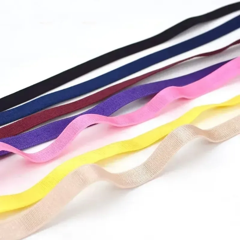 Deepeel EB041 6mm Colored Bra Shoulder Straps Stretch Lace Ribbon For Garment Clothing Bright Shoulder Strap Pajama Elastic Band