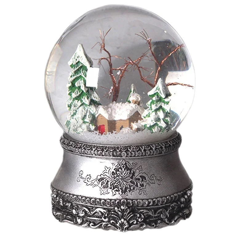 China import items decor OEM resin nativity set christmas custom snow water globe with music for sale