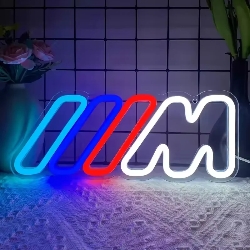 IIIM Car LED Light Neon Signs 5V USB Powered with Adjustable Brightness IP65 Rated for Garage Wall Decor
