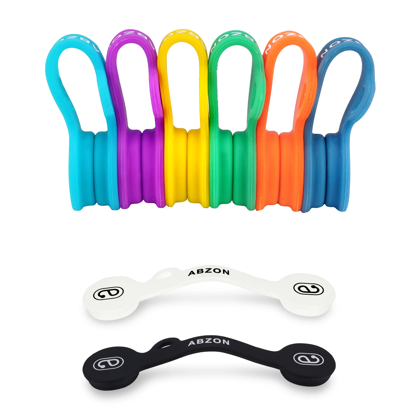 Soft silicone earphone cable cord organizer can be key organizer/ Magnetic Twist Ties