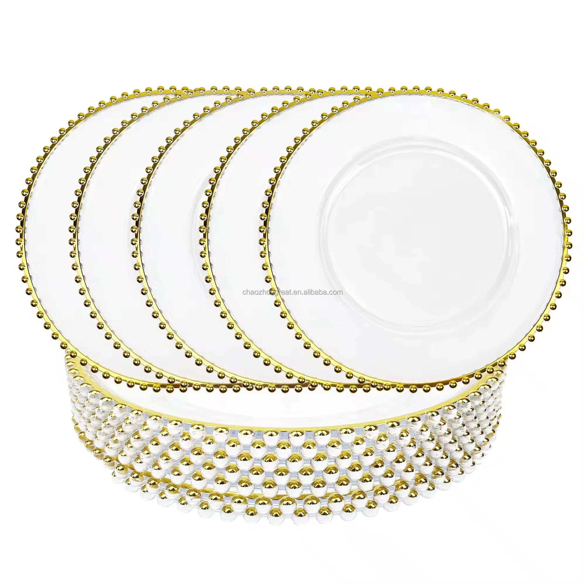 wedding Charger Plates Plastic clear for Dinner Wedding Elegant Decoration Acrylic Under Plate