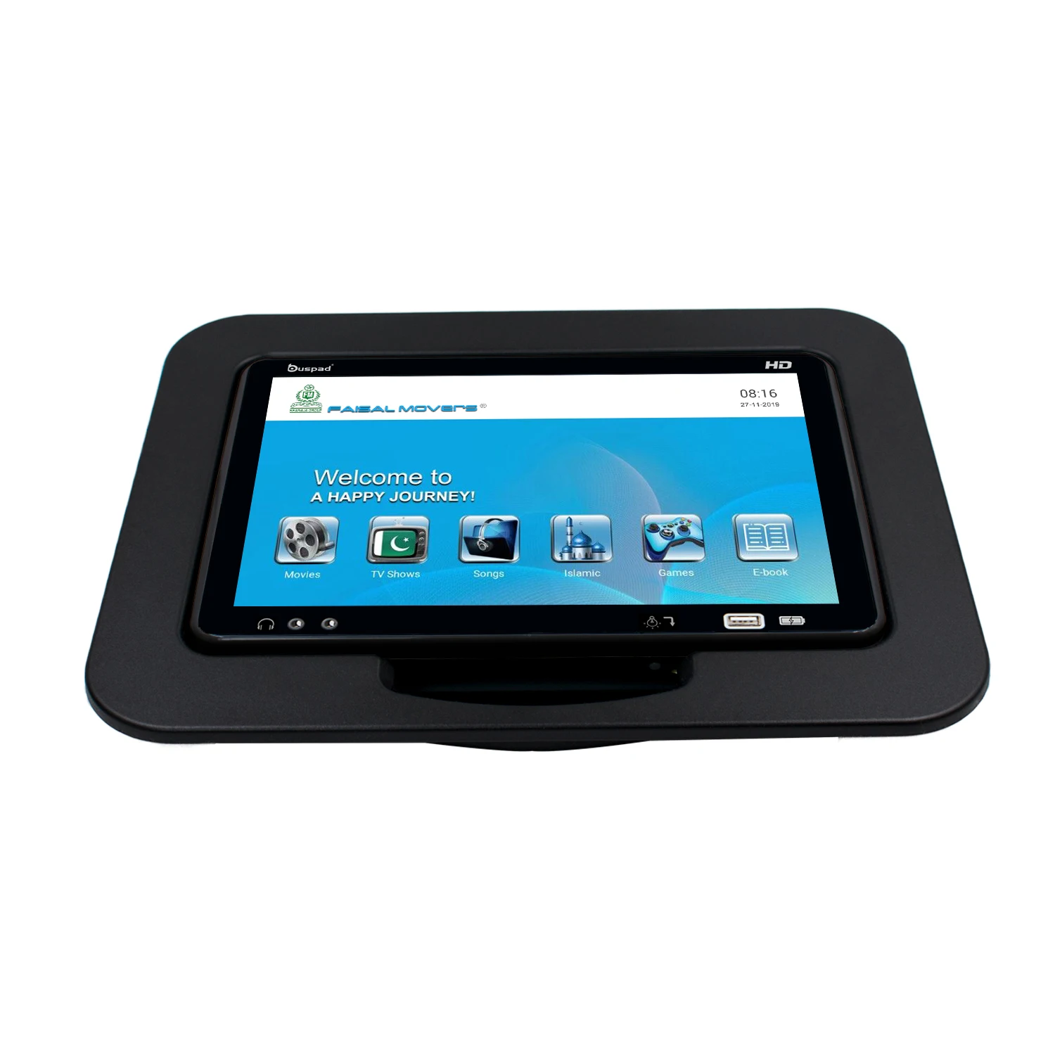 Luxury Bus Van Rear Seat VOD Screen Android 10.1 inch monitor for entertainment system