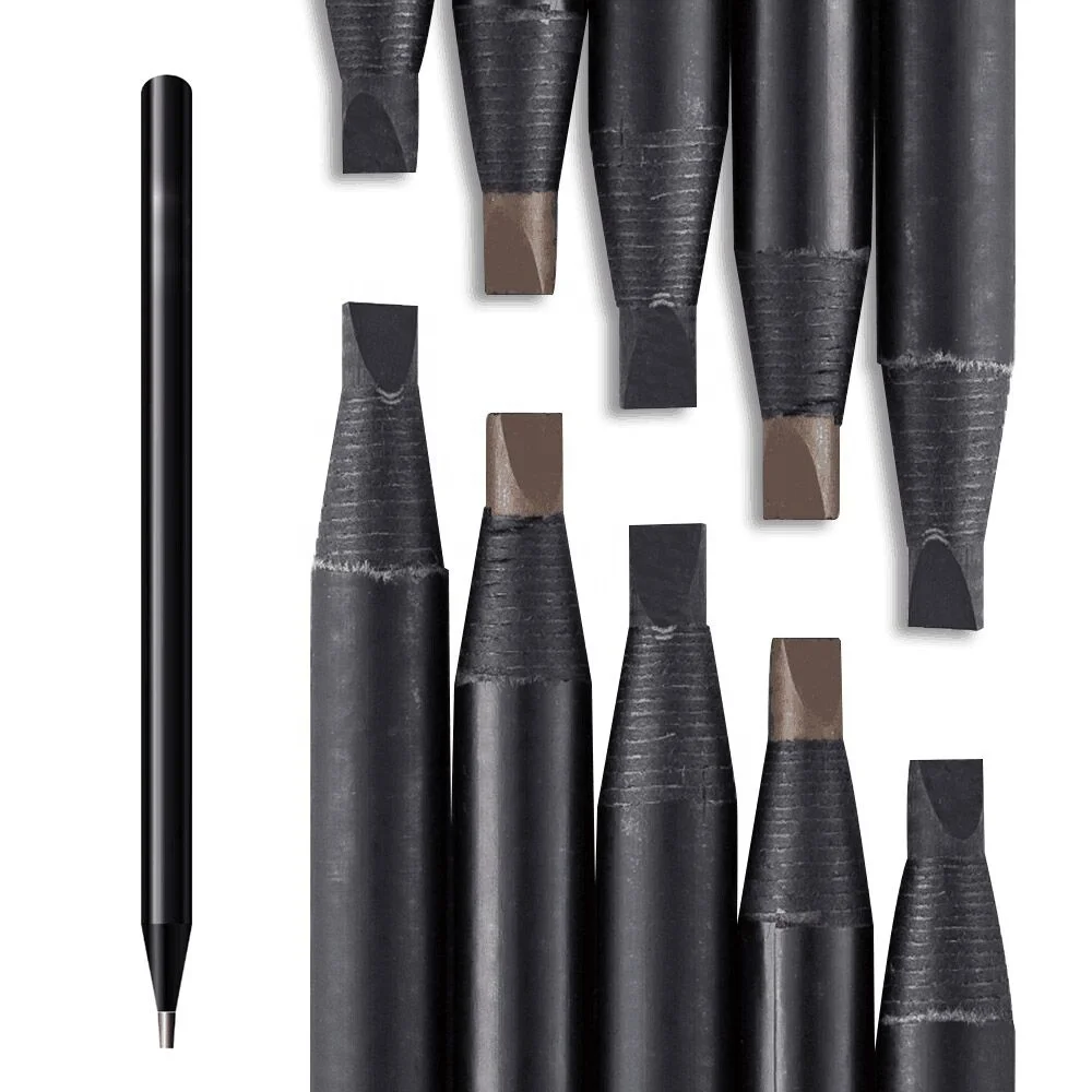 Professional Colorful Long-lasting Microblading Permanent Makeup Cosmetic Art Eyebrow Pencil Beauty Brush Double Sided Pencil