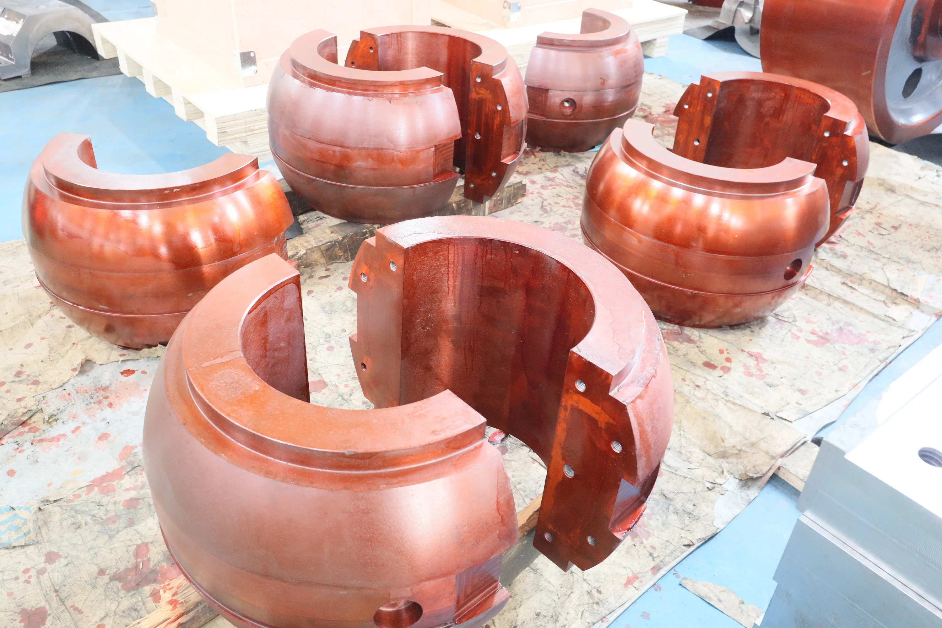 Yogie OEM Factory casting steel cement plant assembly complete trunnion wheels support roller for rotary kiln drum dryer