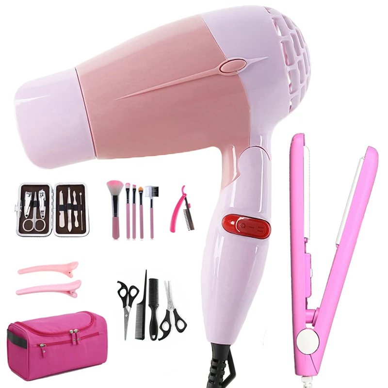 Factory price 10 in 1 750w folded abs material hotel home hair dryer with comb