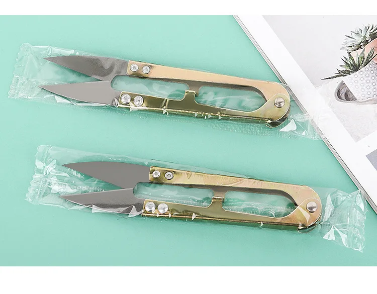 3 color Trimming Sewing Scissors Nippers U Shape Yarn Cutter Stainless Steel Embroidery Craft Scissors