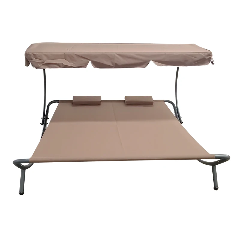 Sunbed Double Seat Beach bed  With Canopy Outdoor Furniture