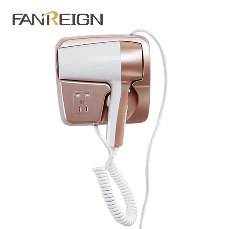 FANREIGN DB-2115 Bathroom Hotel Hair Dryer With Shaver Socket Wall Mounted Hair Dryer Factory Supply