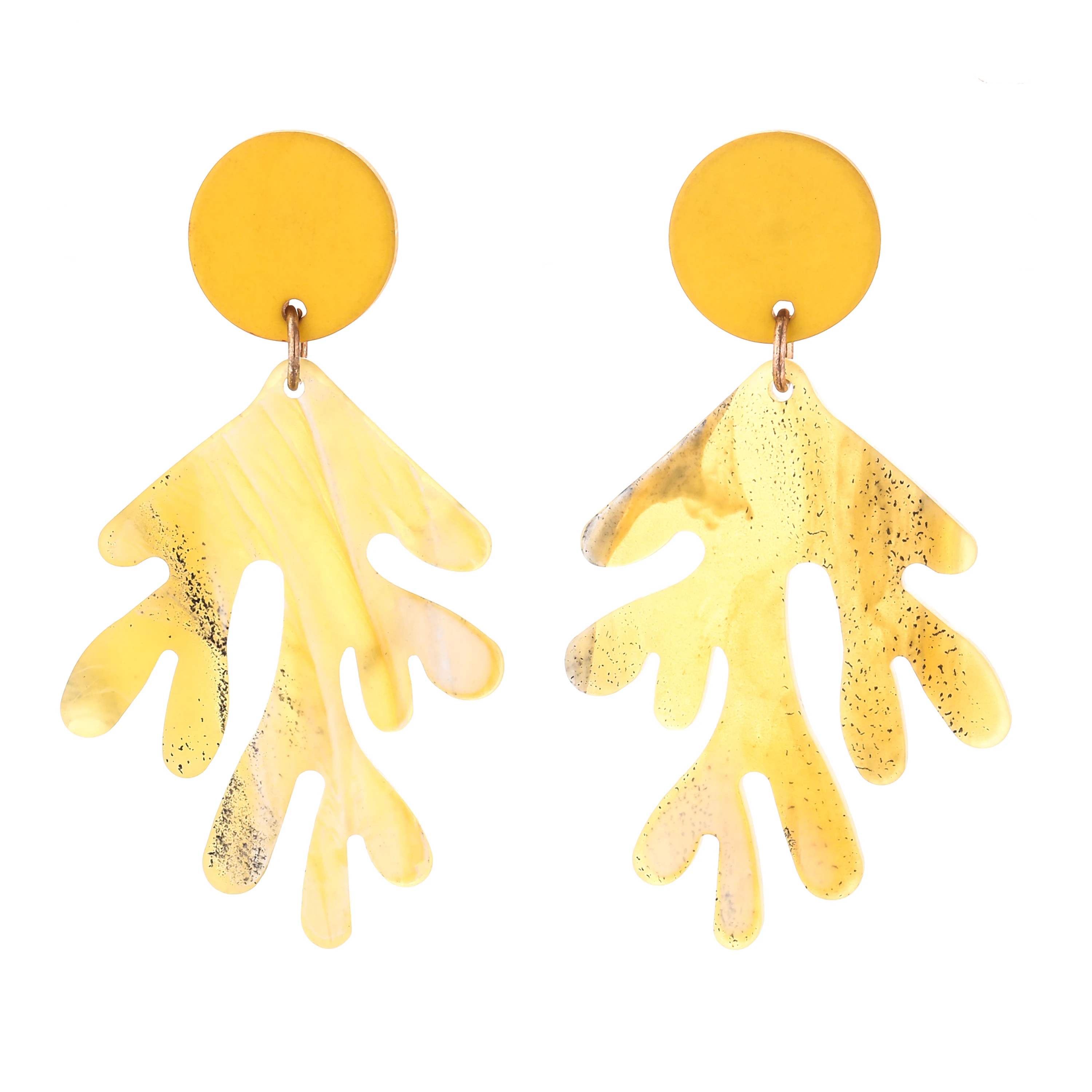 Wholesale Cheap Jewelry Earring Mixed Color Acetate Acrylic Snow Pendant Dangle Earring For Women