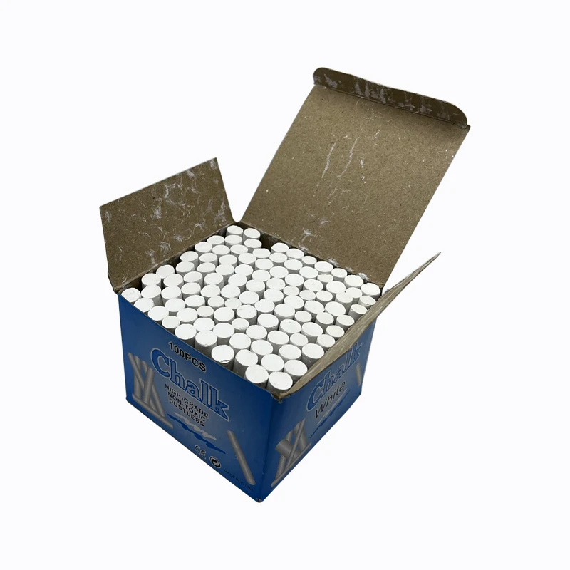 100pcs High Quality Dust-free  School Student Teacher Office Colored And White Color Chalk