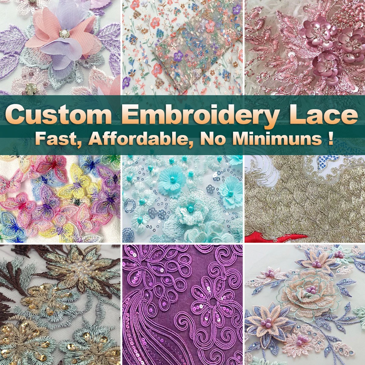 Customized High Quality Lace trim Beaded Gold Trim Milk Silk White Embroidery Guipure Trimming Lace