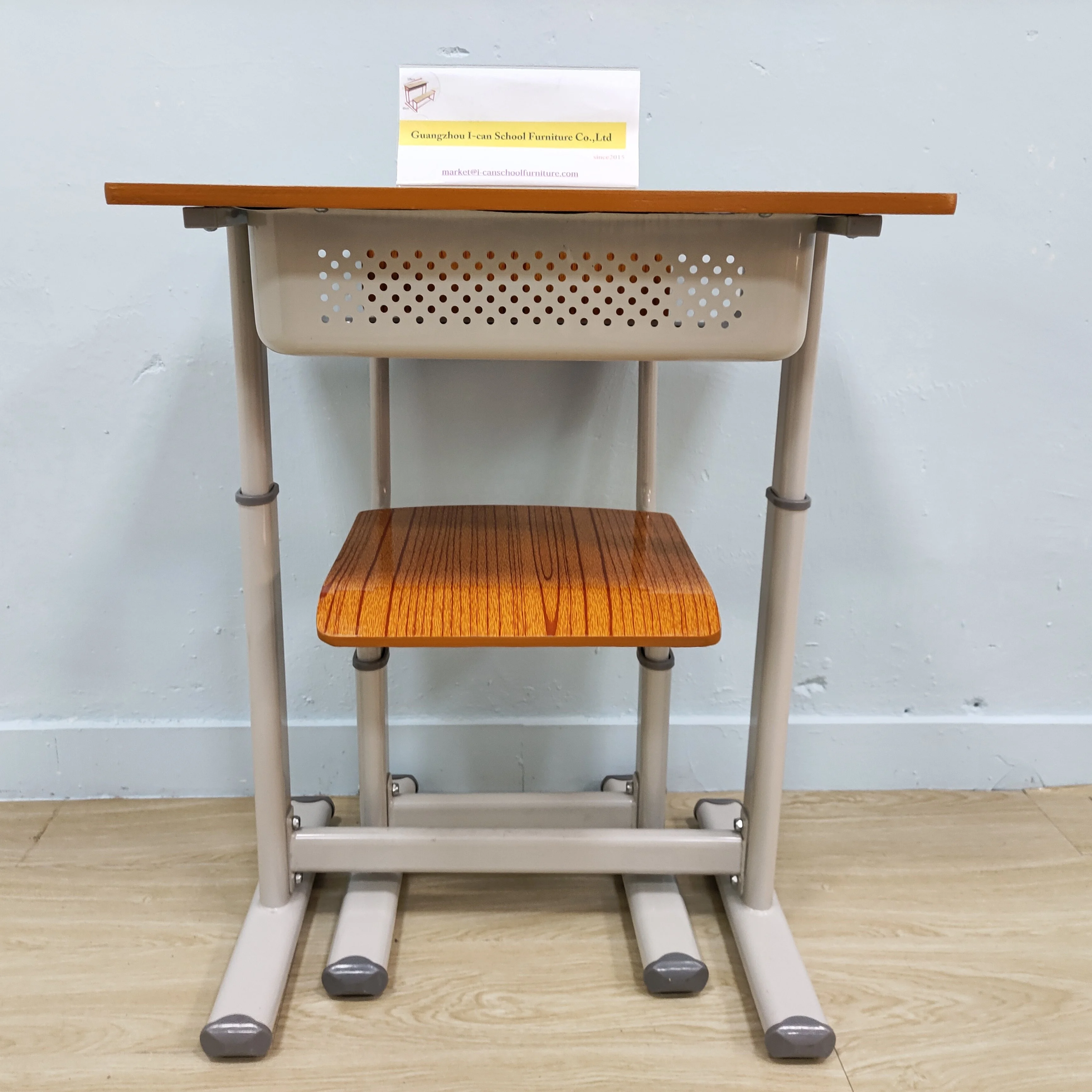 Factory Wholesale School Furniture single Bench Student Desk And Chair Set Reading Table Education Furniture