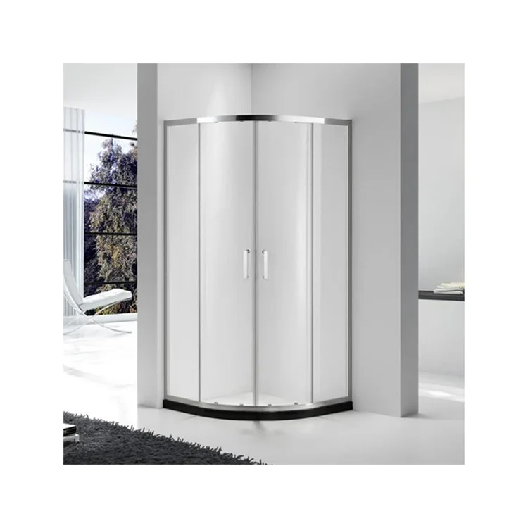 Factory new design brushed aluminum frame waterproof tempered glass bathroom shower room