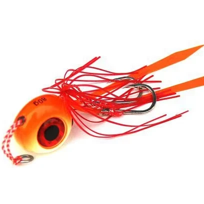 100g-300g Slow Pitch Jigs Lure Metal Fishing Lures Jig Head with Skirt Jigging Baits Kabura Slider Lure