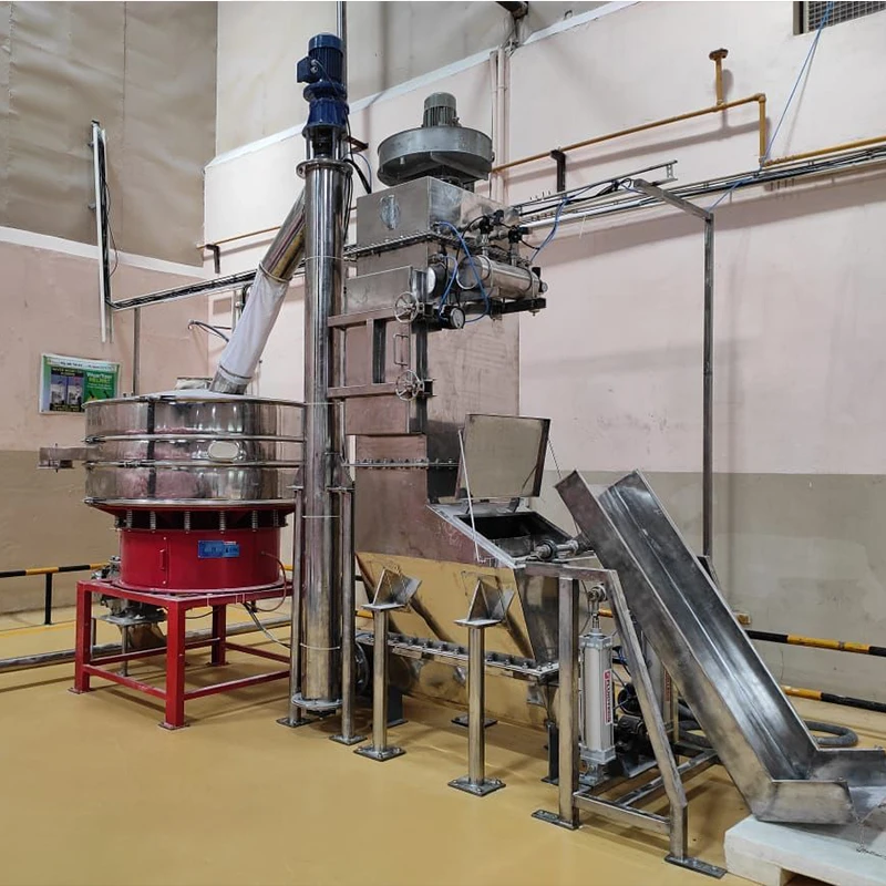 Food Industry Multi-Function Food Seasoning Chilli Powder Circular Rotary Screen Separator Sieving Machine