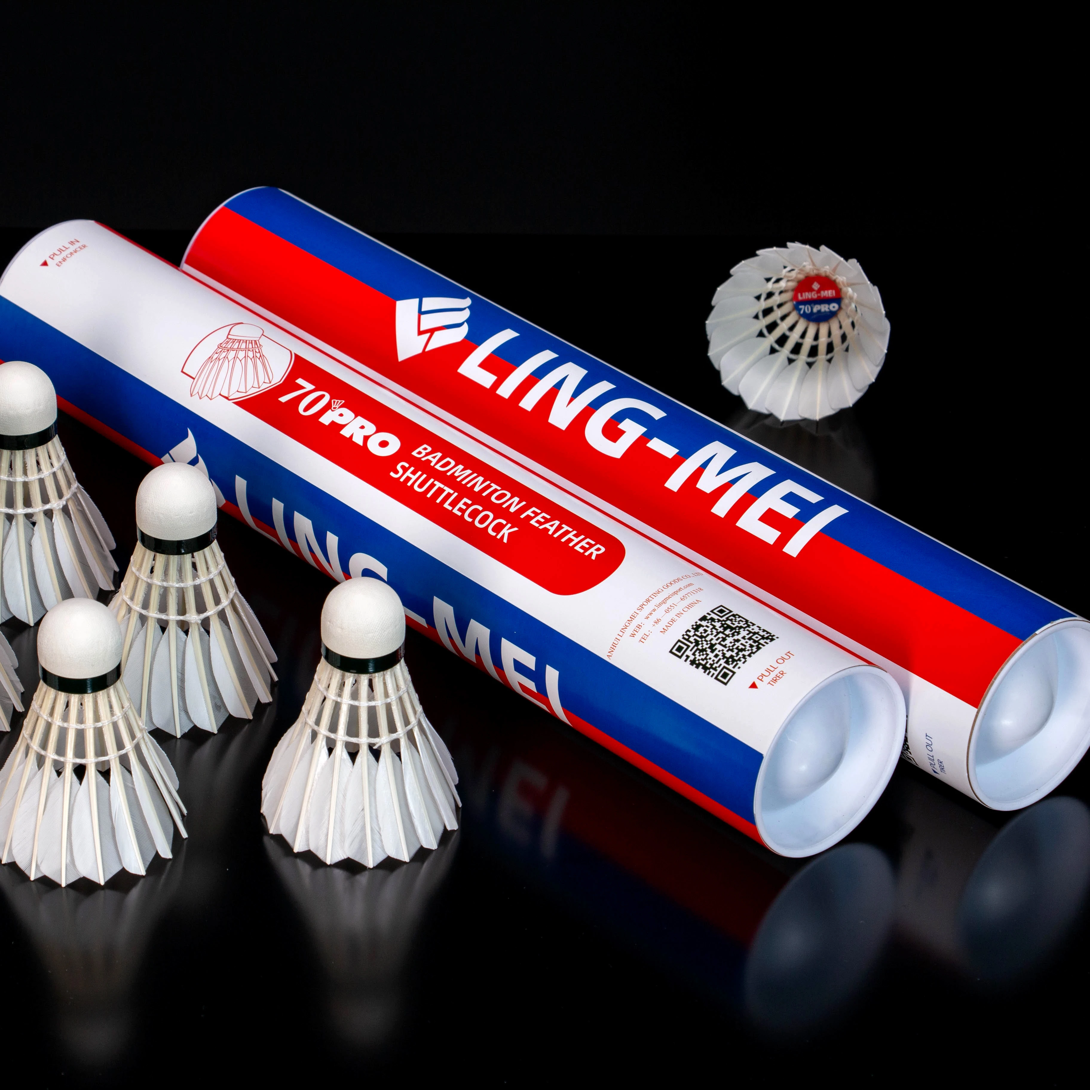 Ling mei model 70 Pro из натурального пробкового гусиного пера бадминтон волан оптом