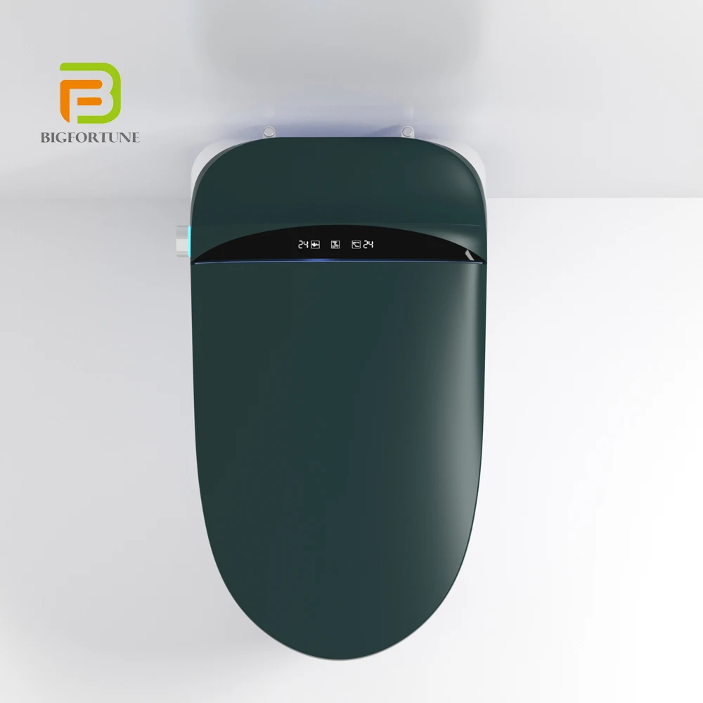 Modern hotel green bathroom smart toilet sanitary ware ceramic wc automatic flip intelligent toilet bowl