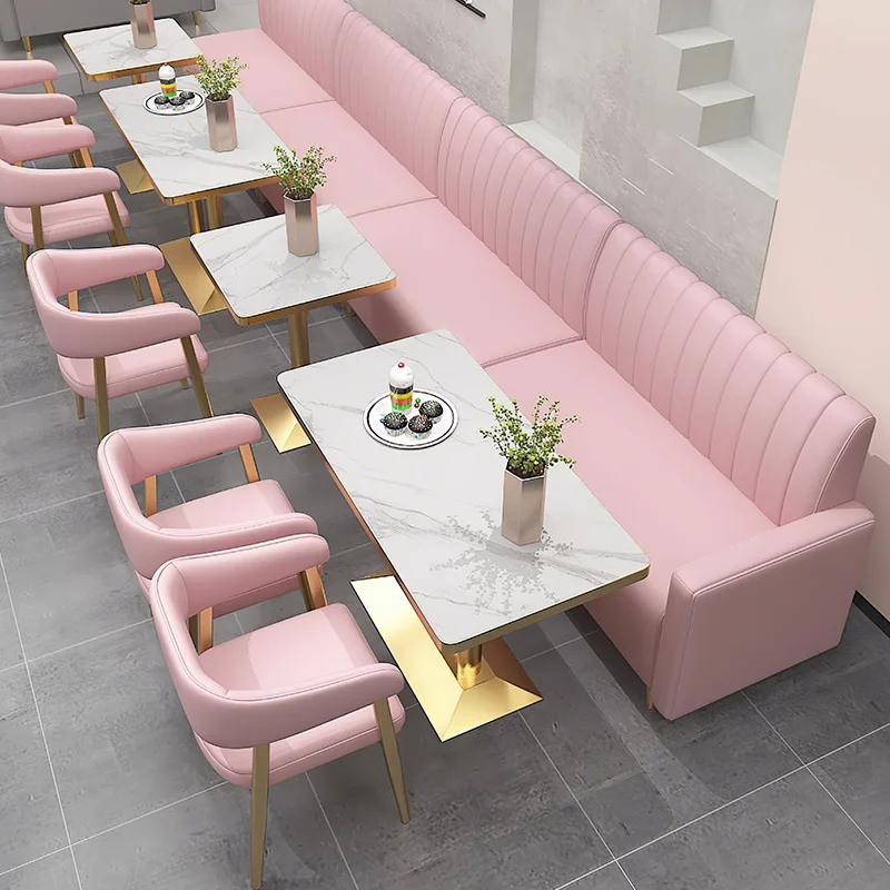 light luxury modern restaurant booth seat high back sofa sets cafe bench seating fast food colorful restaurant furniture