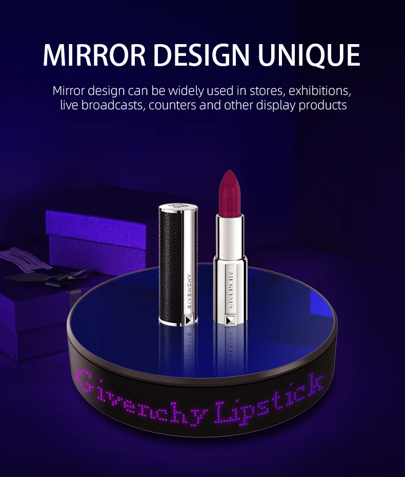 Led Display Stand 360 Degree Rotating Display Rack Watch Jewelry Cosmetics Phone Electric Showcase Turntable for Product Display